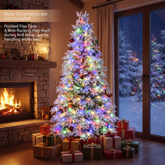 180cm Artificial Cypress Xmas Tree with Full Branch Tips LED Lights and 9 Lighting Modes