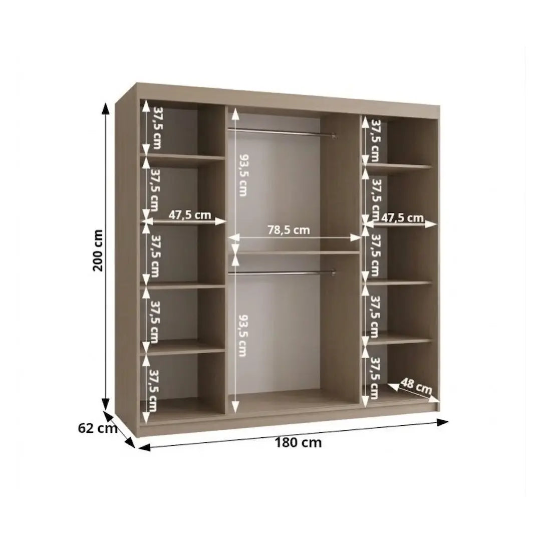 Spoti Sliding Door Wardrobe 180cm