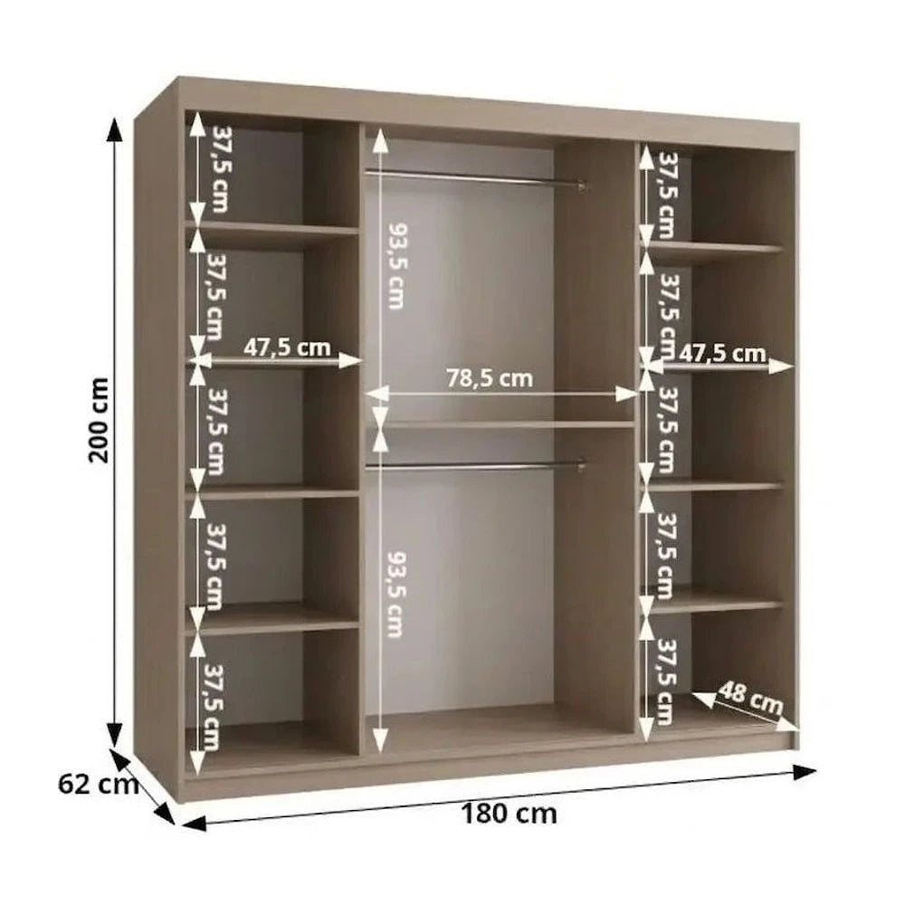 Alabama Sliding Door Wardrobe 180cm - product image 5