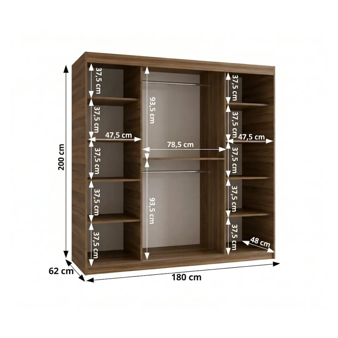 Spoti Sliding Door Wardrobe 180cm