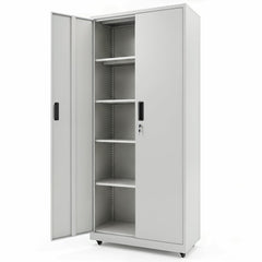 186cm Rolling File Cabinet in Grey, image 4