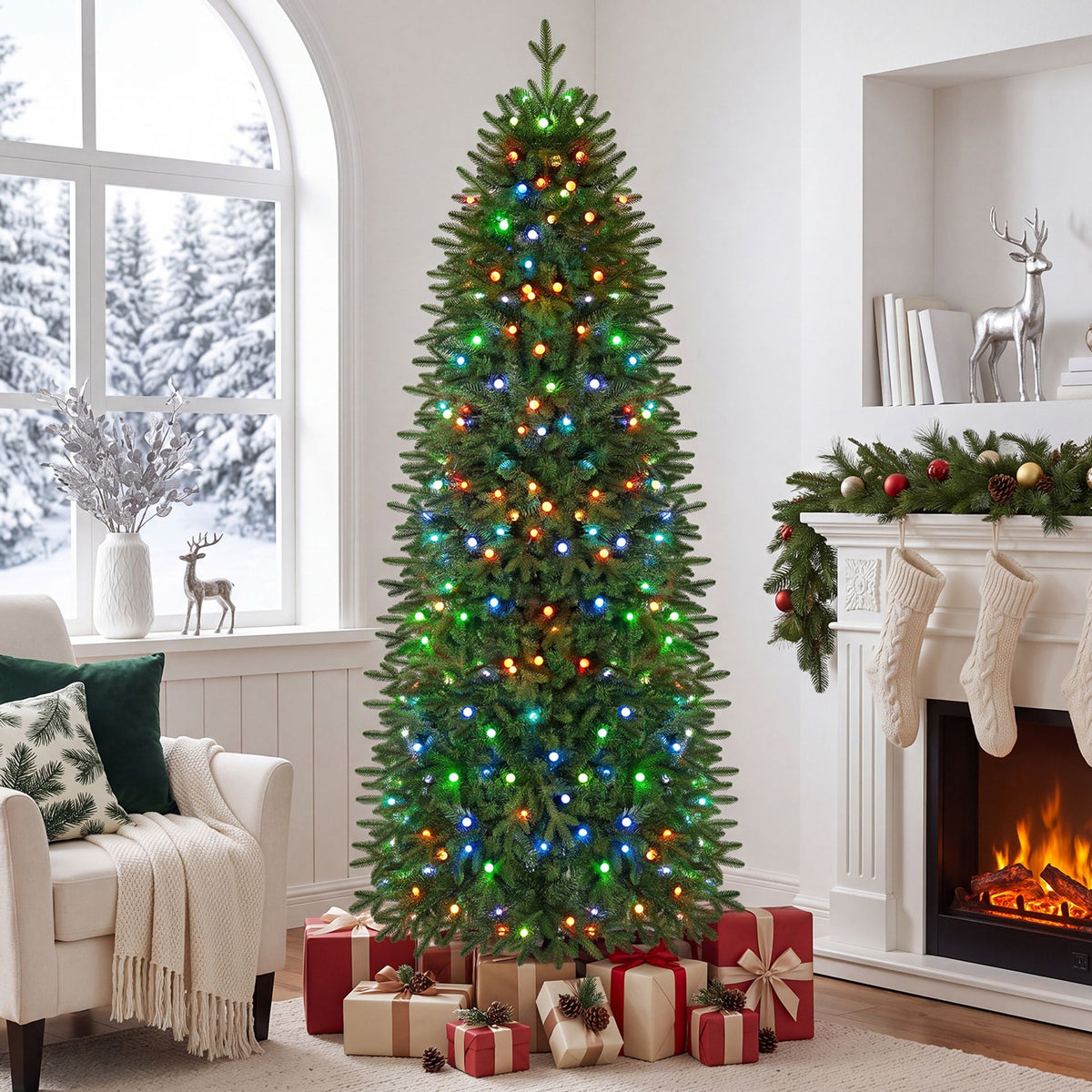 190 CM Prelit Pencil Christmas Tree, image 3