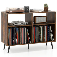 Record Player Stand 3-Tier Turntable Stand-Rustic Brown