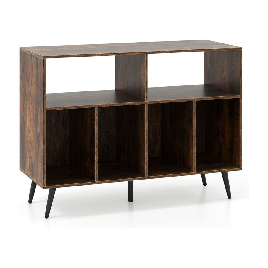 Record Player Stand 3-Tier Turntable Stand-Rustic Brown