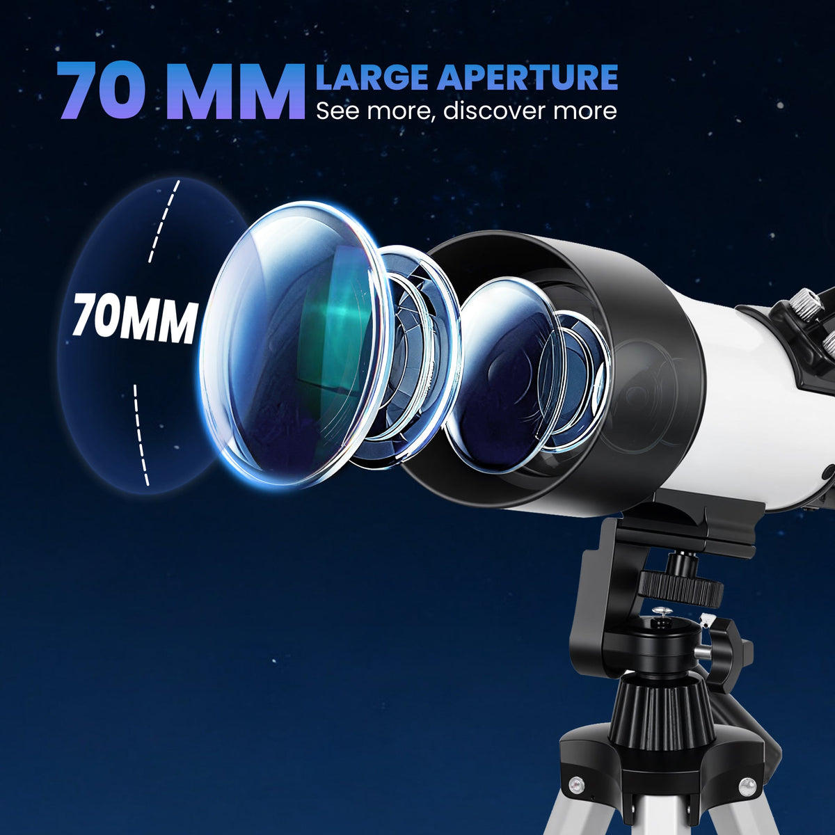 Outsunny Astronomy Telescope in White