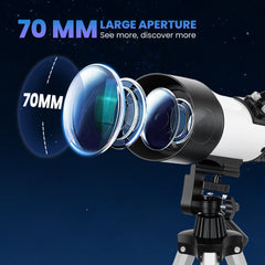 Outsunny Astronomy Telescope in White