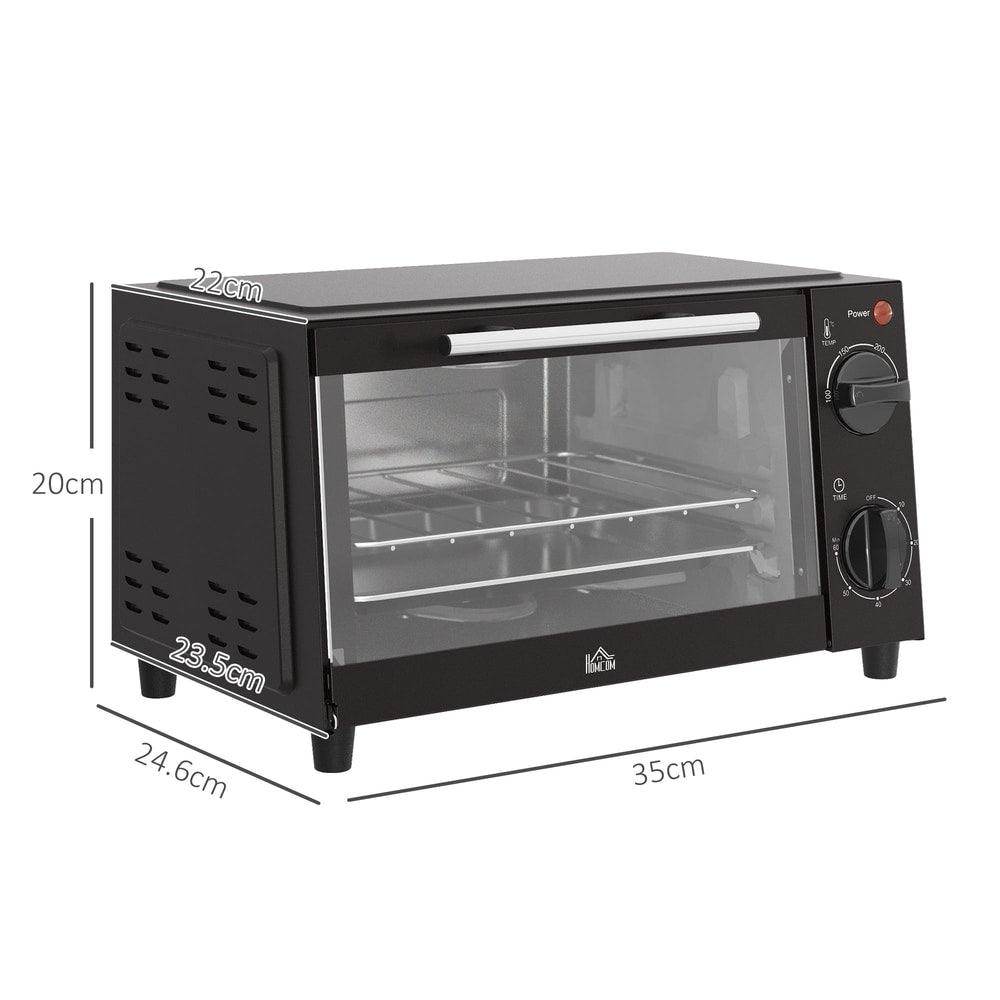 The electric grill shown with dimension lines indicating its height, width and depth