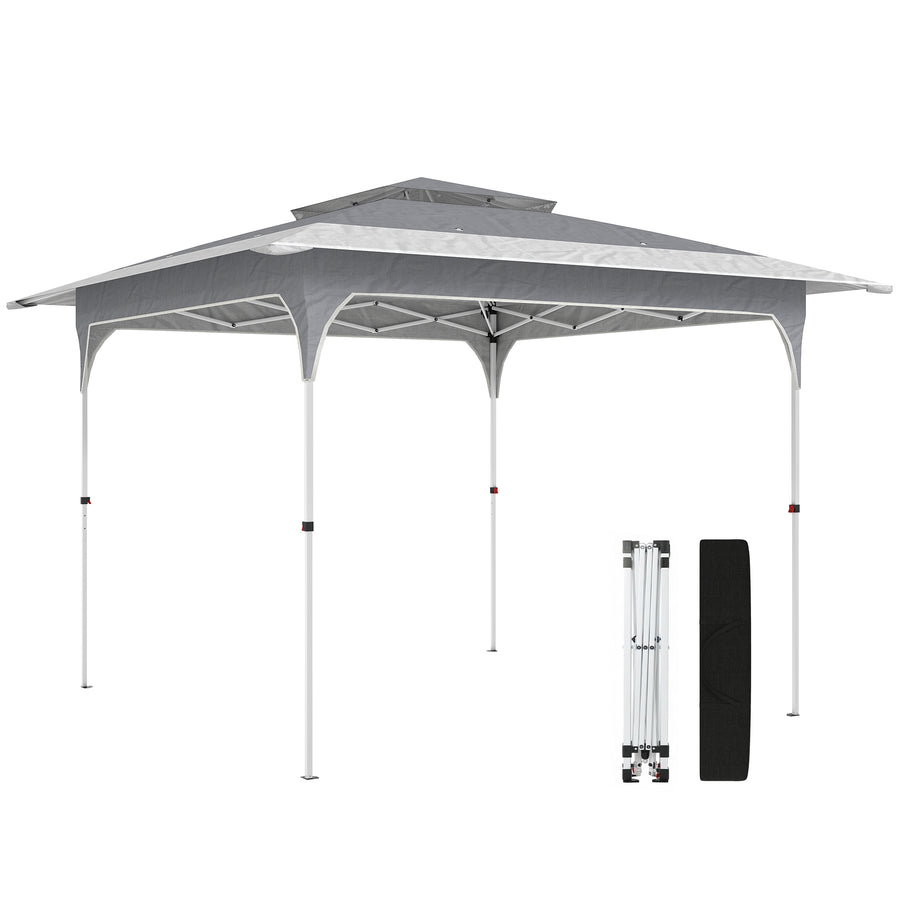 Outsunny Pop Up Gazebo with One-Push Setup in Dark Grey