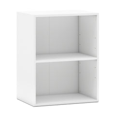 2-Cube Bookcase Floor Standing Open Bookshelf with 5-Position Adjustable Shelf-White