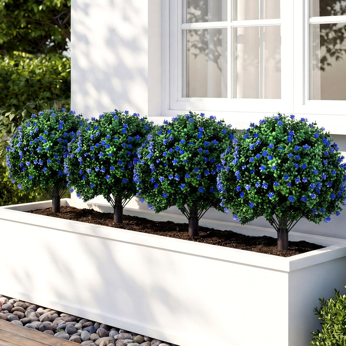 2 Pack 70 CM Artificial Camellia Boxwood Topiary Ball Trees