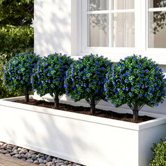 2 Pack 70 CM Artificial Camellia Boxwood Topiary Ball Trees