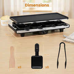 2-in-1 Table Grill and Griddle with Reversible Nonstick Plate