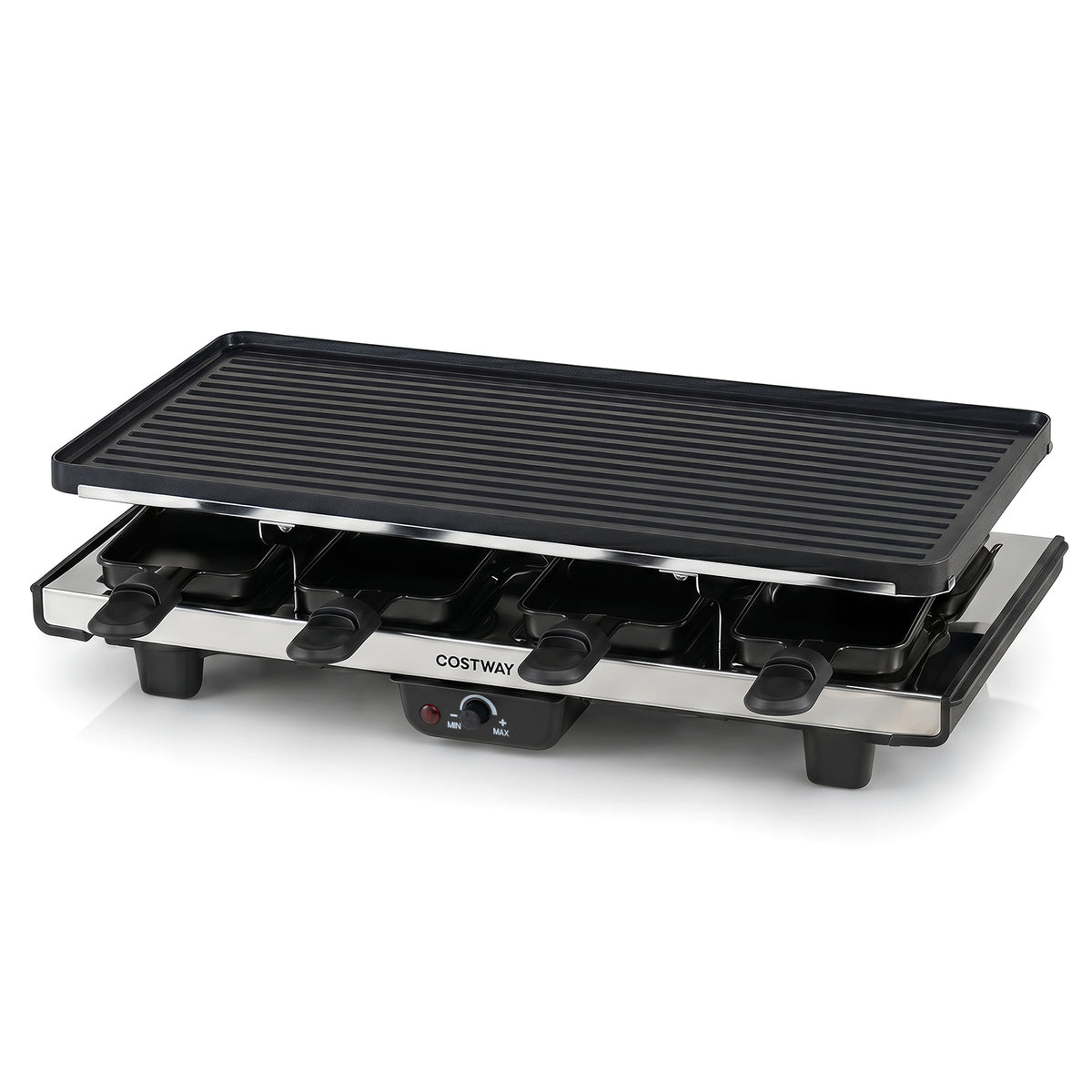 2-in-1 Table Grill and Griddle with Reversible Nonstick Plate