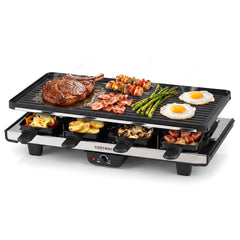 2-in-1 Table Grill and Griddle with Reversible Nonstick Plate