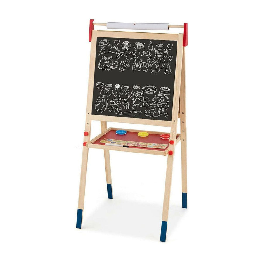 2 IN 1 Kids Art Easel Double Sided Chalk Board Tray