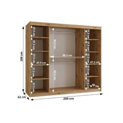 Spoti Sliding Door Wardrobe 200cm