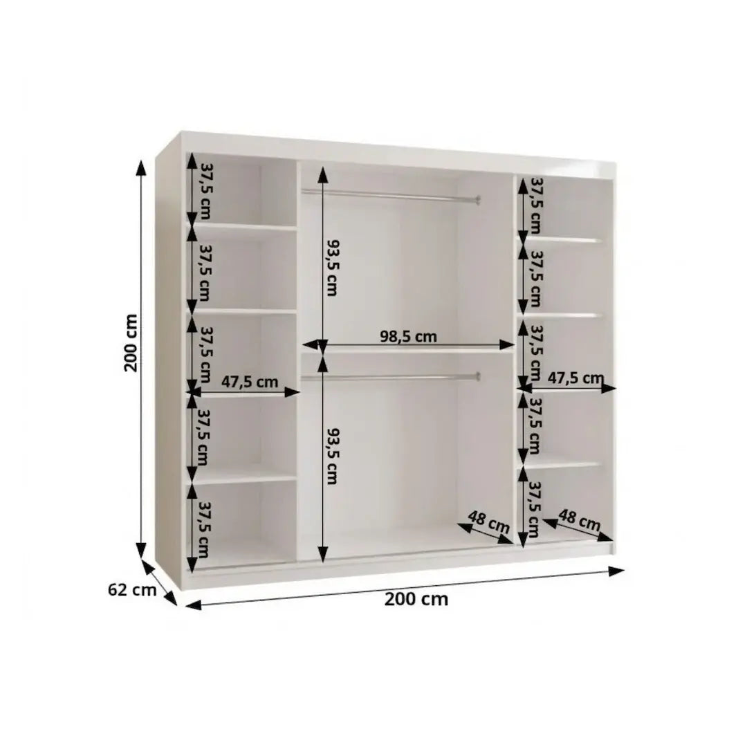 Spoti Sliding Door Wardrobe 200cm