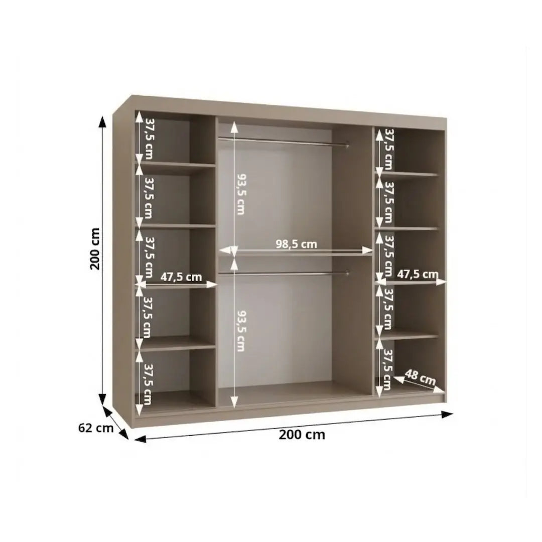 Spoti Sliding Door Wardrobe 200cm