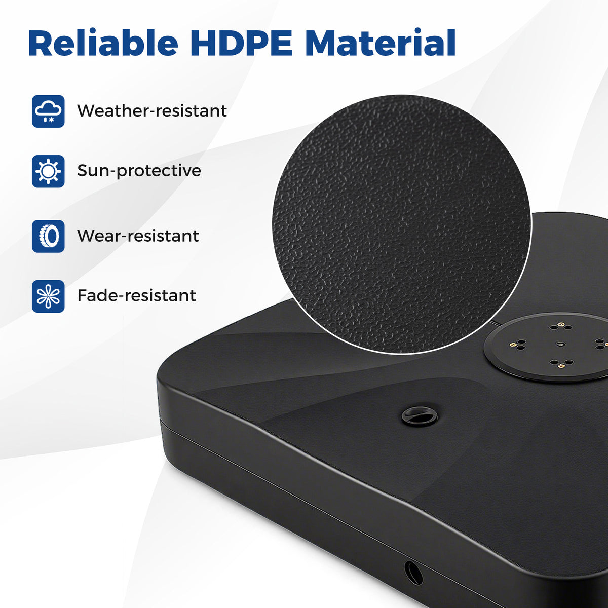 210 KG Outdoor Cantilever Umbrella Base with Wheels-Black
