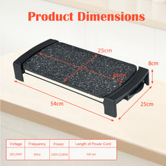 2150W Electric Griddle with 2 Nonstick Cooking Zones