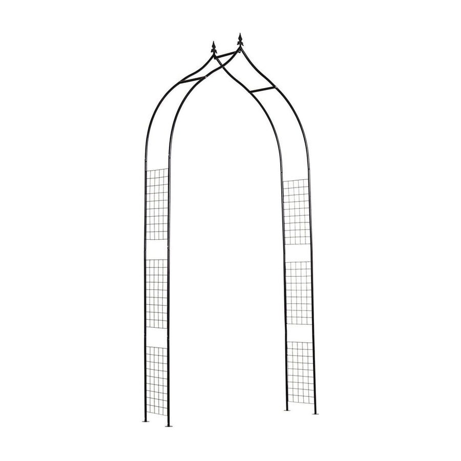 Outsunny Vintage Style Steel Garden Patio Outdoor Arbor & Trellis Arch Support Vines & Climbing Plants Garden Decoration