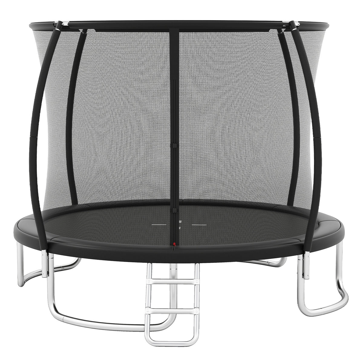 244 cm Outdoor Heavy-Duty Trampoline with Safety Enclosure Net-Black
