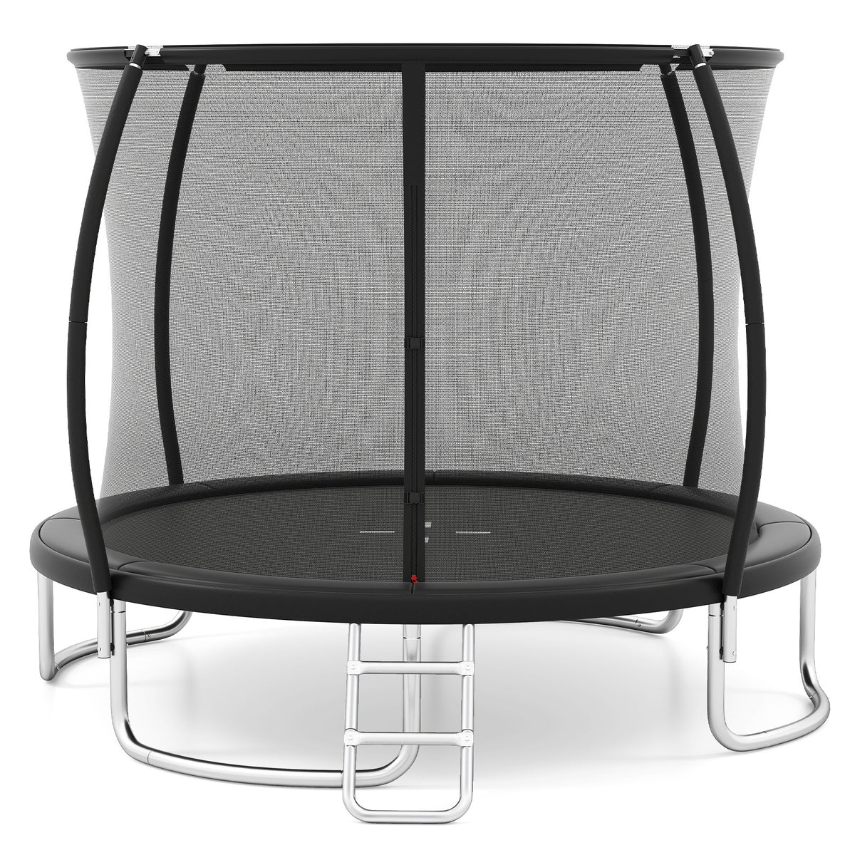 244 cm Outdoor Heavy-Duty Trampoline with Safety Enclosure Net-Black