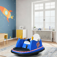 Kids Ride-On Bumper Car with Colorful Flashing Lights and Music-Blue