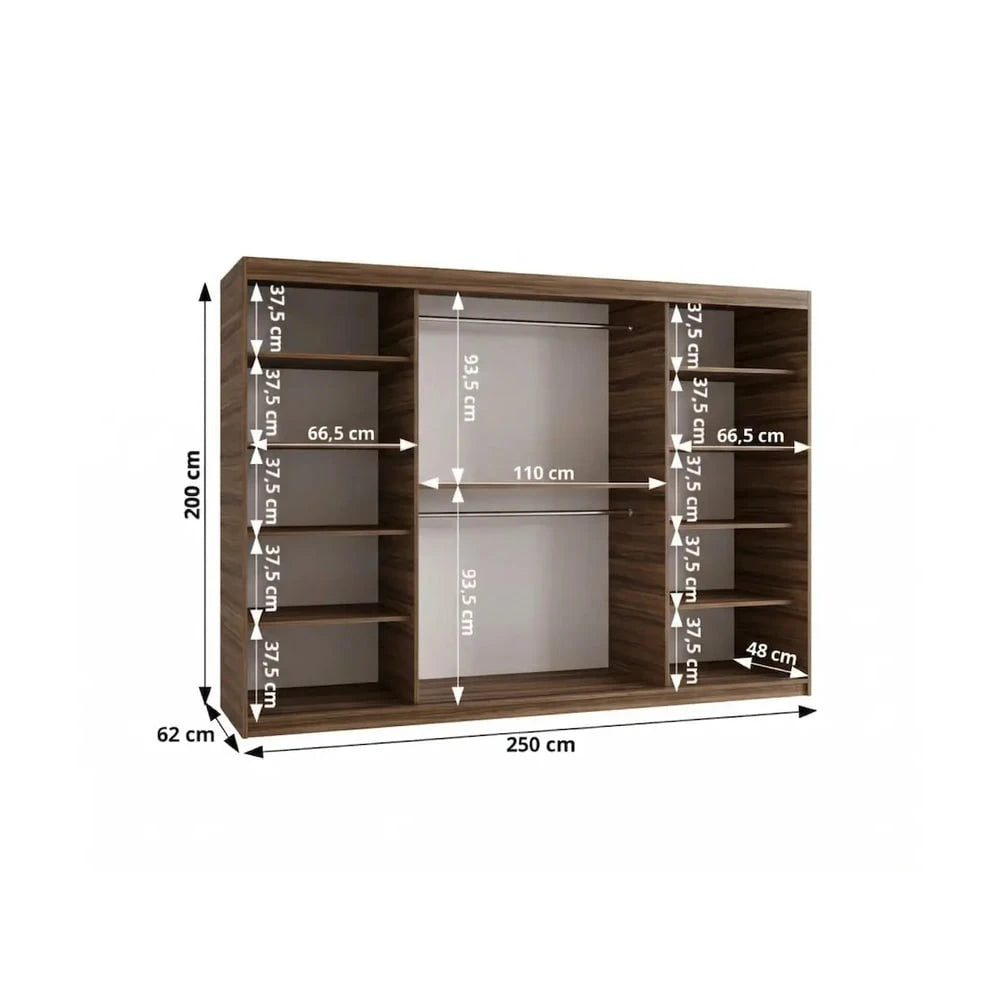 Alabama Sliding Door Wardrobe 250cm - product image 5