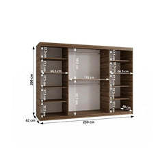 Alabama Sliding Door Wardrobe 250cm - product image 5