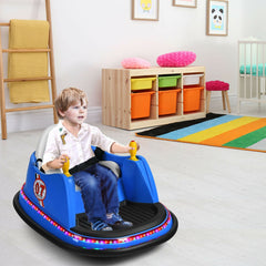 Kids Ride-On Bumper Car with Colorful Flashing Lights and Music-Blue
