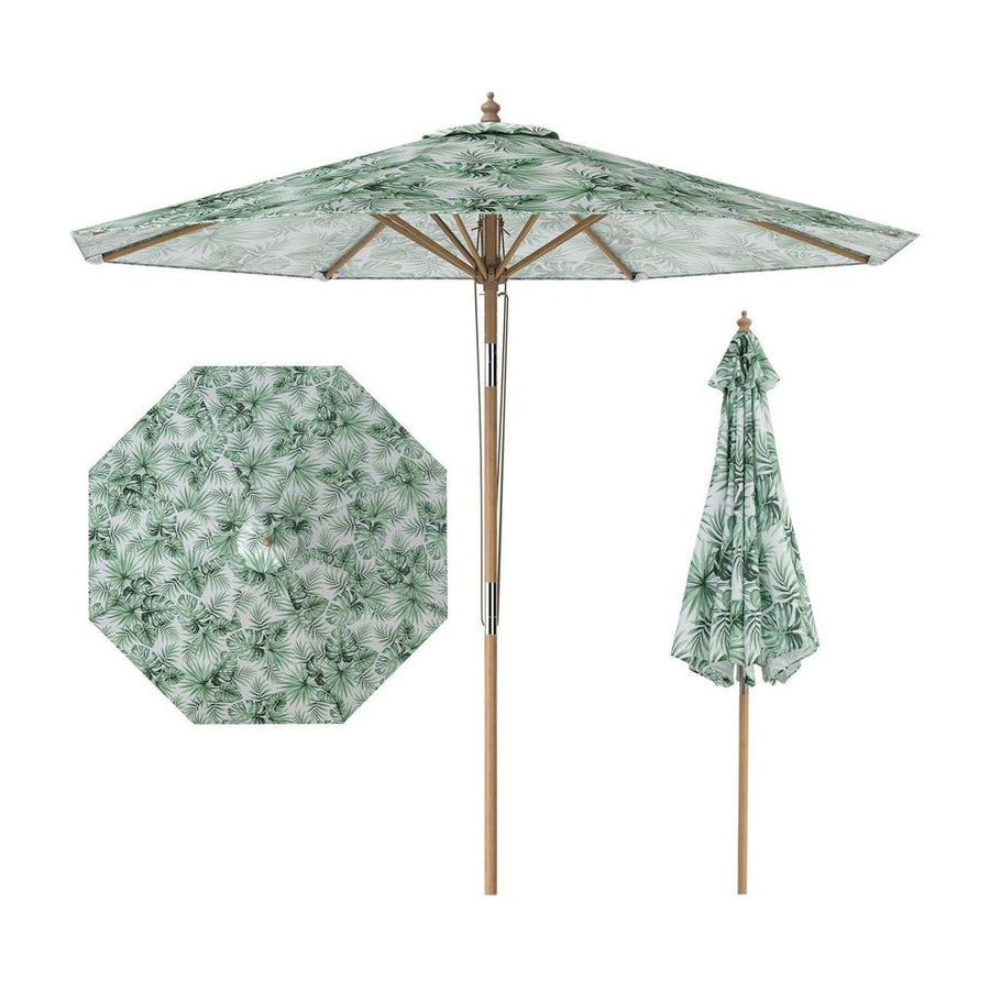 270 cm Patio Umbrella Market Table Umbrella with Push Button Tilt-Green