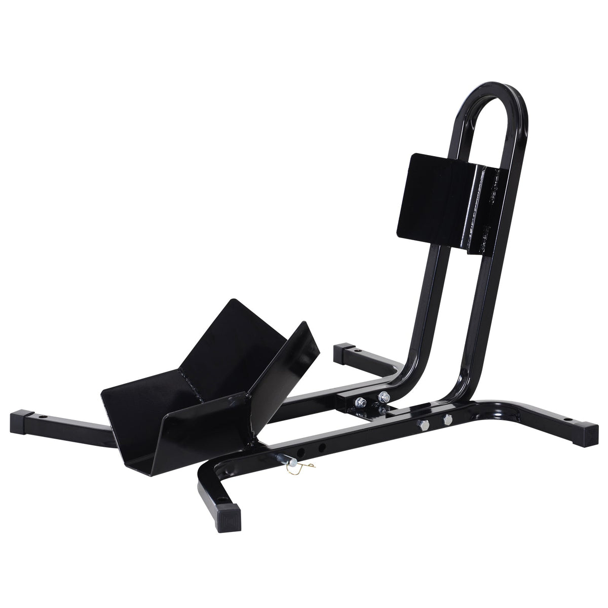 HOMCOM Metal Motorcycle Motorbike Wheel Chock Locking Stand System 17", 19", 21"/43, 48, 51 cm Front Wheels Steel Adjustable Fixing Tyre Holder Support