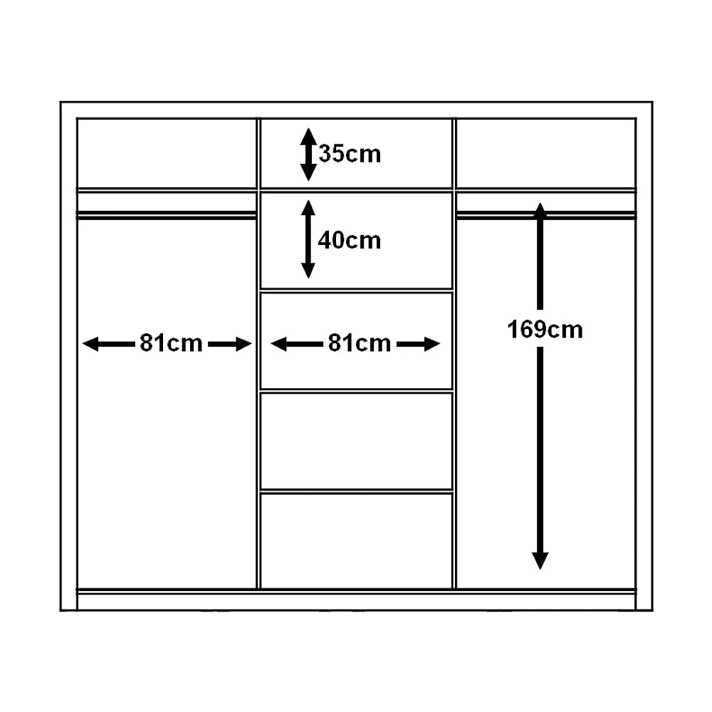 Arti 2 - 3 Sliding Door Wardrobe 250cm - product image 26