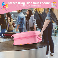 The kids luggage being picked up from an airport baggage carousel