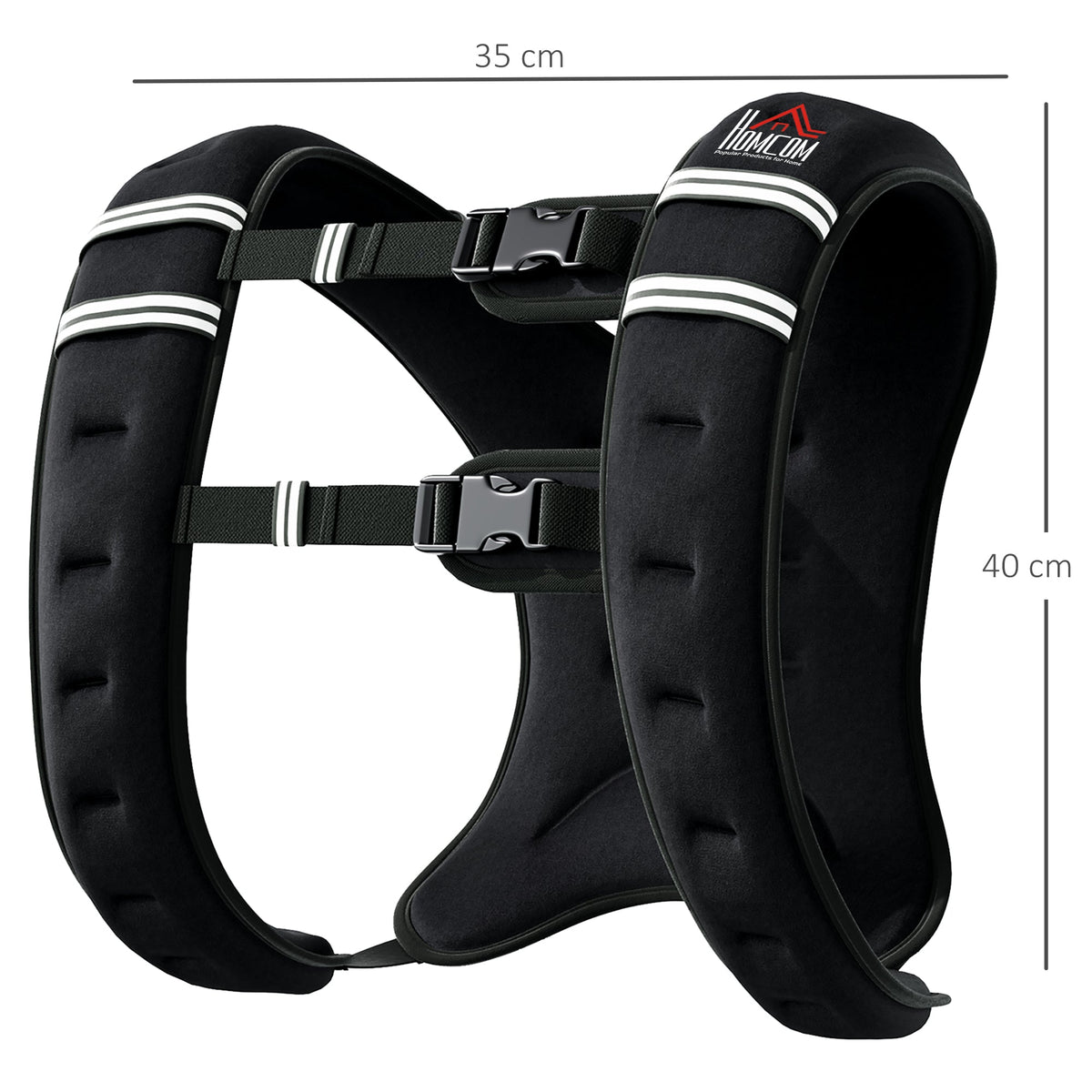 HOMCOM 8KG Weighted Vest, Running Weight Vest with Adjustable Strap, Convenient Pocket and Reflective Strips for Men and Women