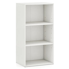 3-Cube Bookcase with 7-Position Adjustable Shelves and Anti-Toppling Kits-White