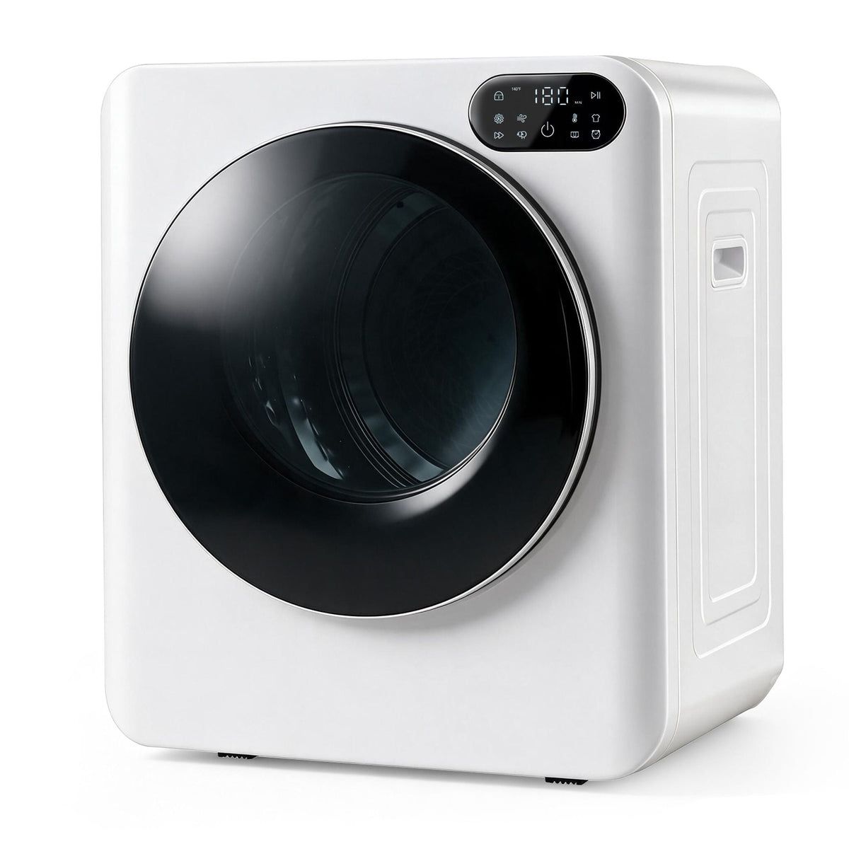 3KG Portable Clothes Dryer with 8 Drying Modes and Stainless Steel Drum for Apartment-White