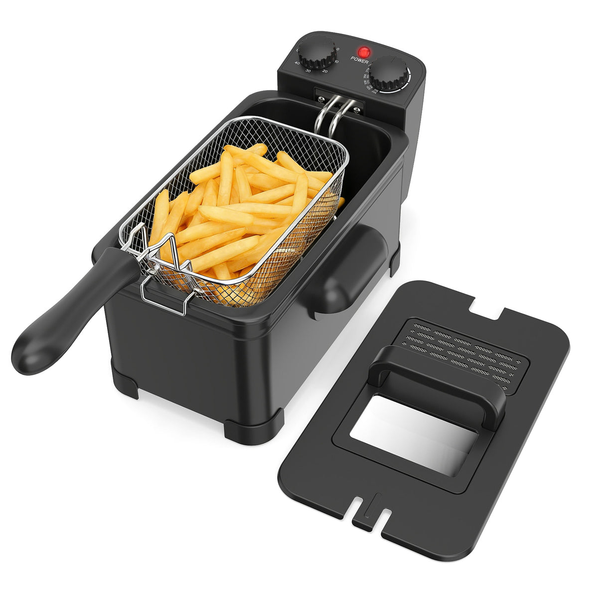 3 Liter 2000W Electric Deep Fryer with Detachable Frying Basket