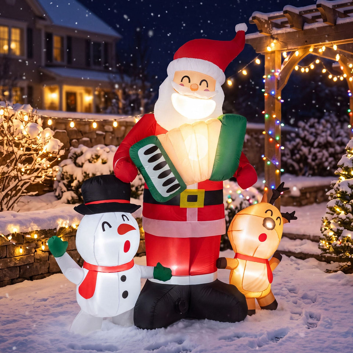 3-Pack 8 FT Inflatable Christmas Decorations, image 2