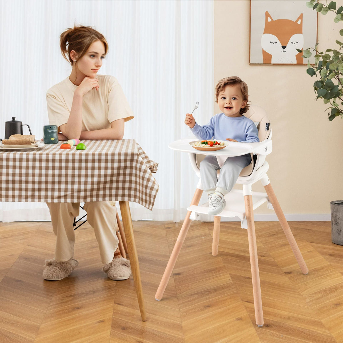 3 in 1 High Chairs in Beige, image 2