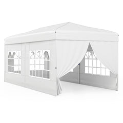 300 x 600 cm Pop up Canopy Tent with 6 Sidewalls and Wheeled Bag-White