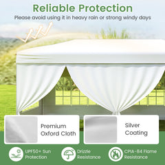 300 x 600 cm Pop up Canopy Tent with 6 Sidewalls and Wheeled Bag-White