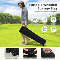 300 x 300 cm Pop up Canopy Tent with Wheeled Bag-White