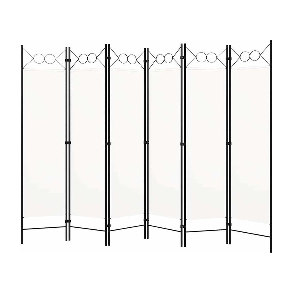 6-Panel Room Divider White