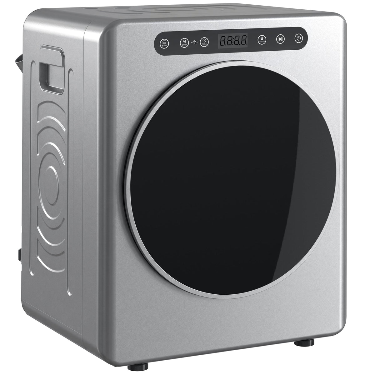 HOMCOM 5kg Compact 40-60℃ Tumble Dryer - Silver Tone