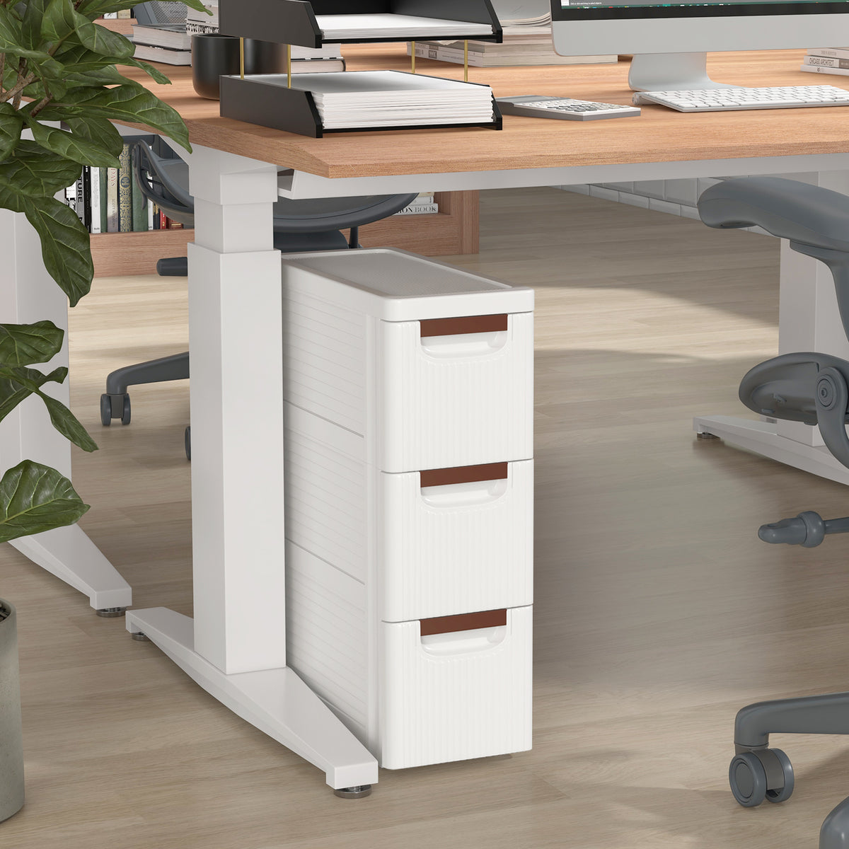 3/4/5/6-Drawer Narrow Storage Cabinet for Small Space-3-Tier
