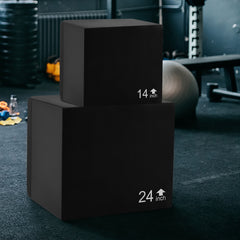 3 In 1 Foam Plyometric Box with 3 Heights and Easy-to-Clean PU Cover-16 Inch