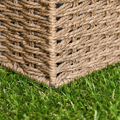Outsunny 10-Piece Artificial Grass Set, Weatherproof Turf Tiles, 25mm Pile Height, Outdoor Carpet for Garden, Balcony & Patio, 30 x 30cm, Dark Green