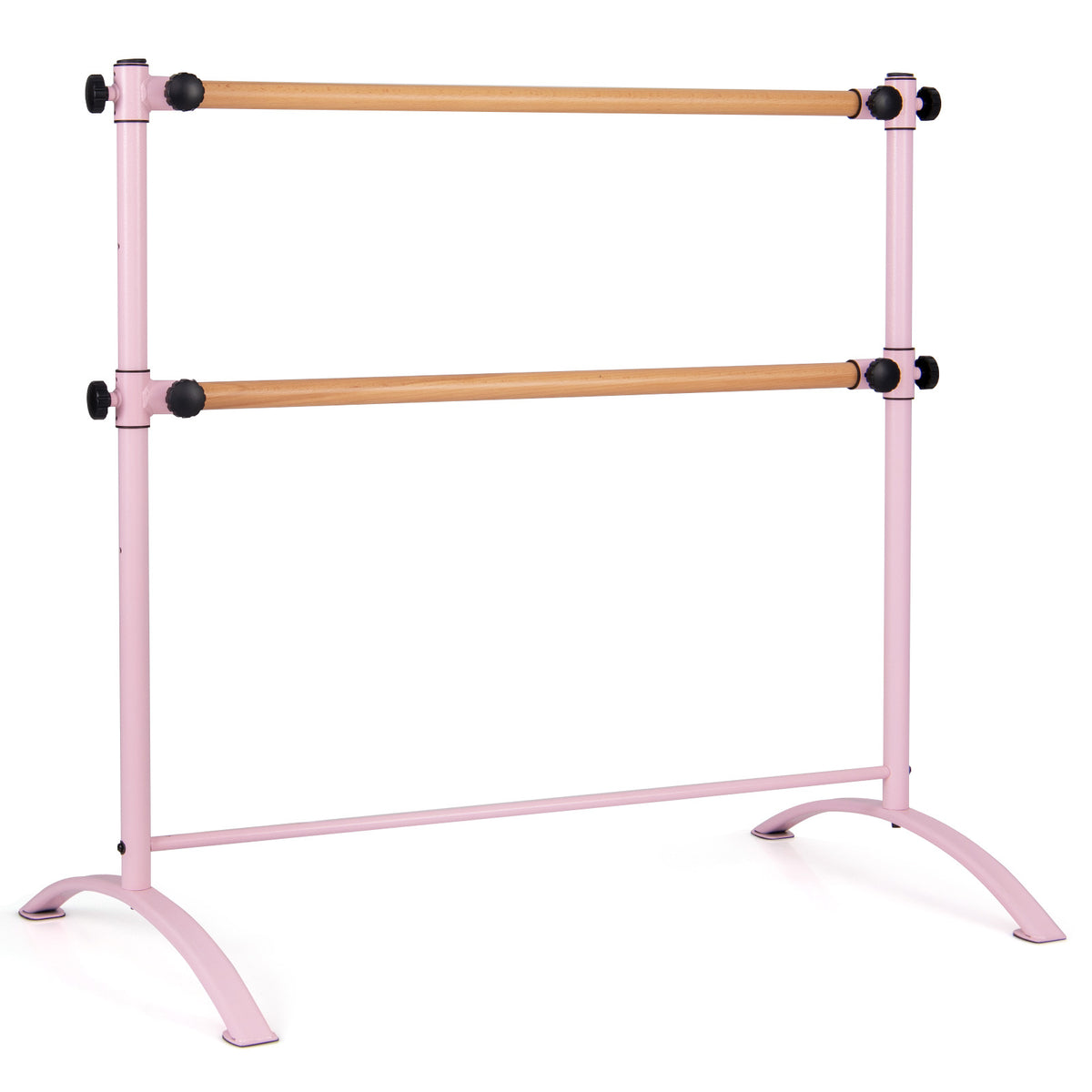 4 Feet Freestanding Ballet Barre with Height Adjustable-Pink